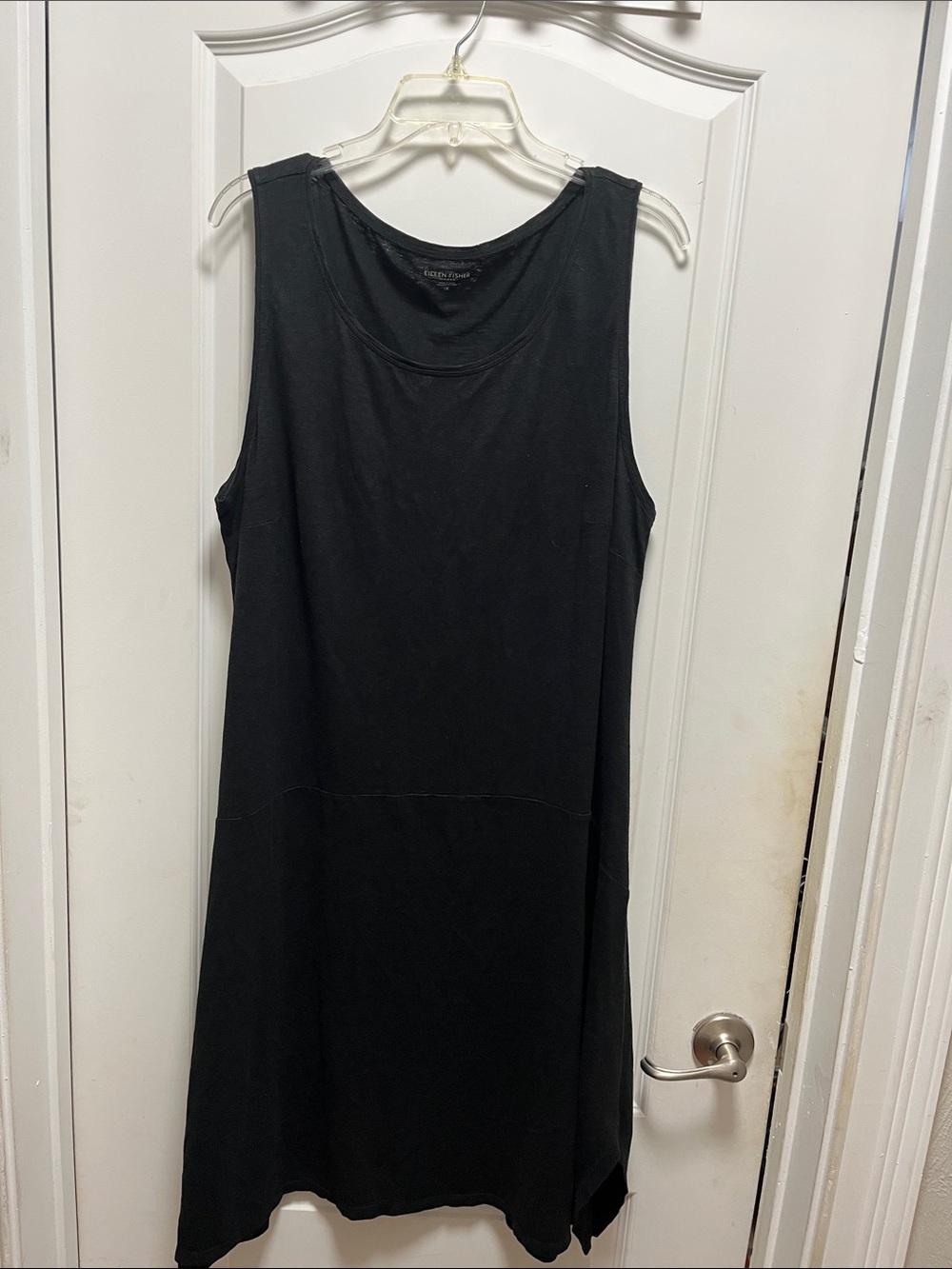 Eileen Fisher Black 1x organic cotton Sleeveless A-Line Dress